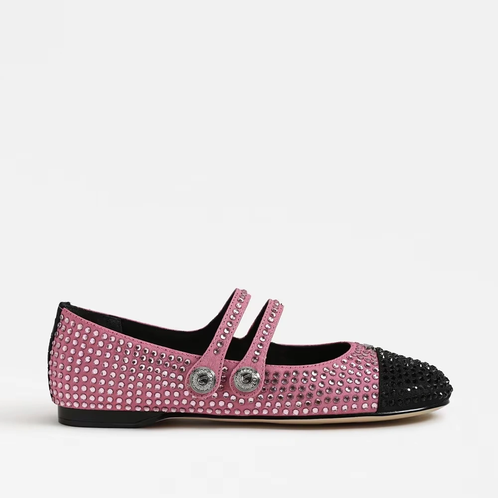 Zoey Cap Toe Mary Jane Pink Confetti/ Black