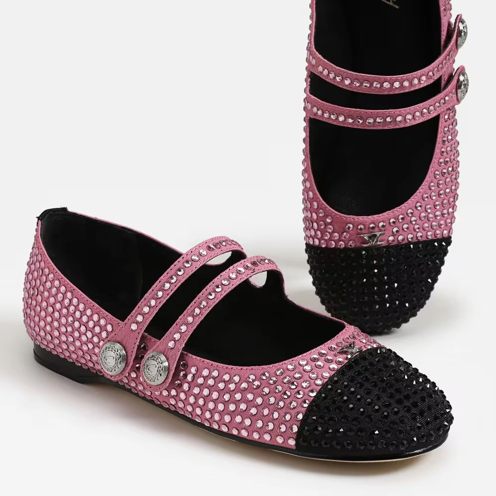 Zoey Cap Toe Mary Jane Pink Confetti/ Black 7 Zoey Cap Toe Mary Jane Pink Confetti/ Black