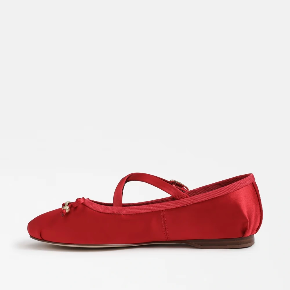 Zuri Strap Ballet Flat Red Poppy 4 Zuri Strap Ballet Flat Red Poppy