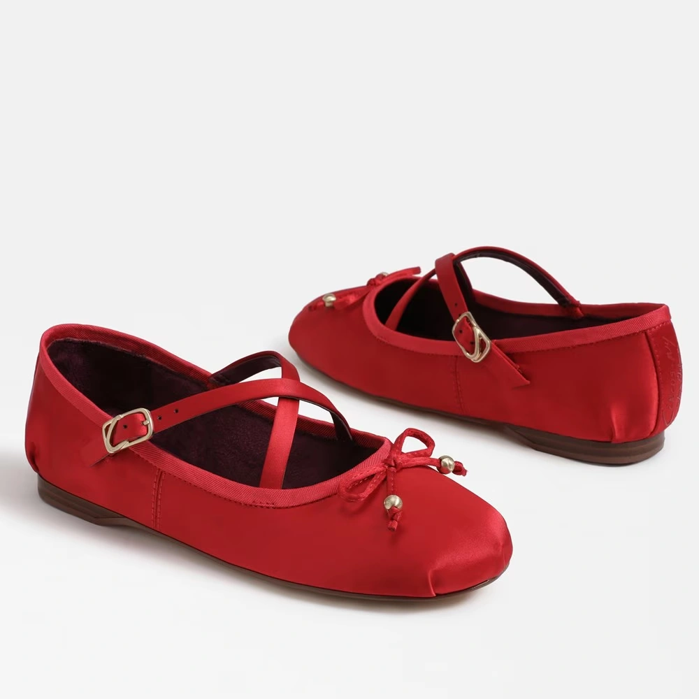 Zuri Strap Ballet Flat Red Poppy 8 Zuri Strap Ballet Flat Red Poppy