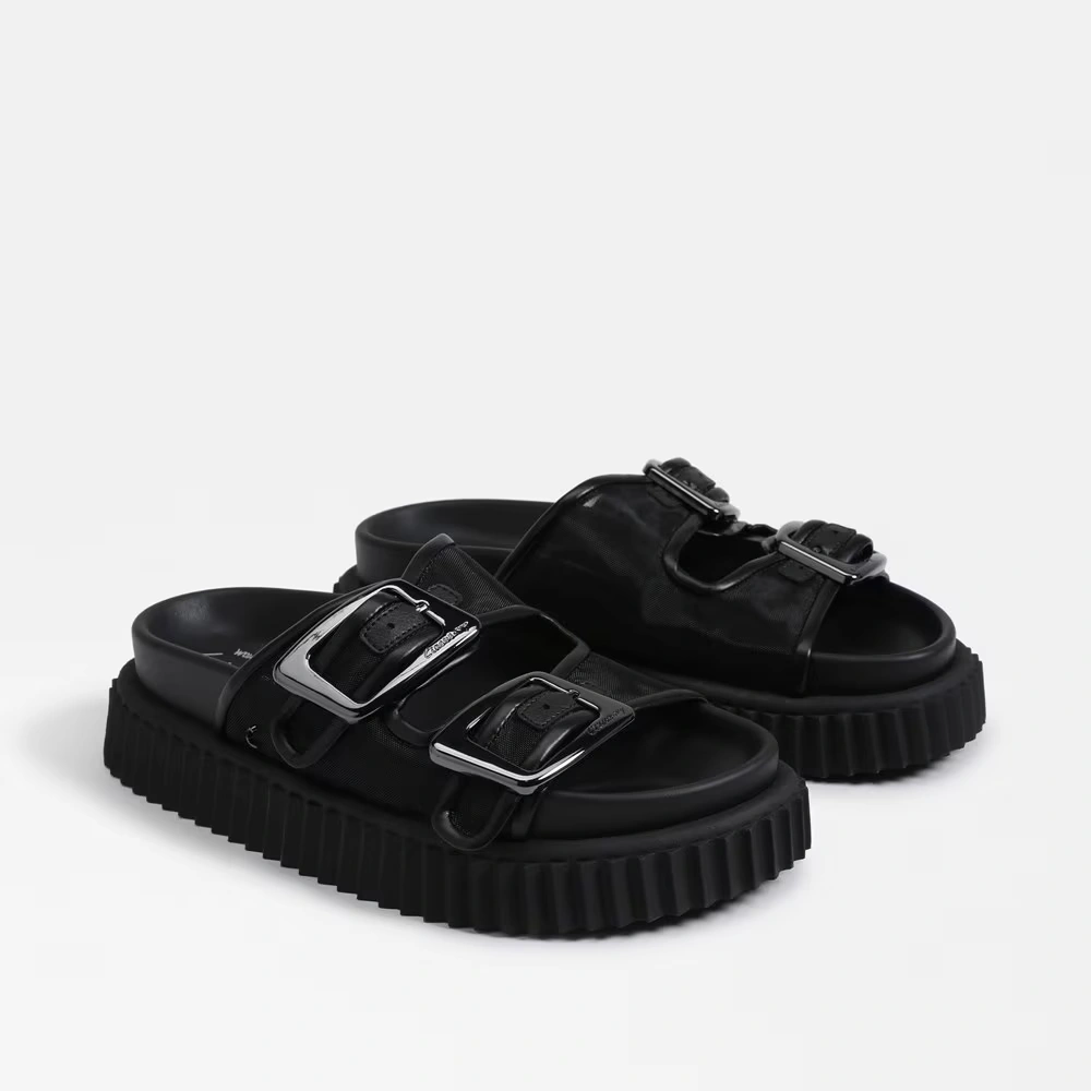 Cris Platform Slide Sandal Black