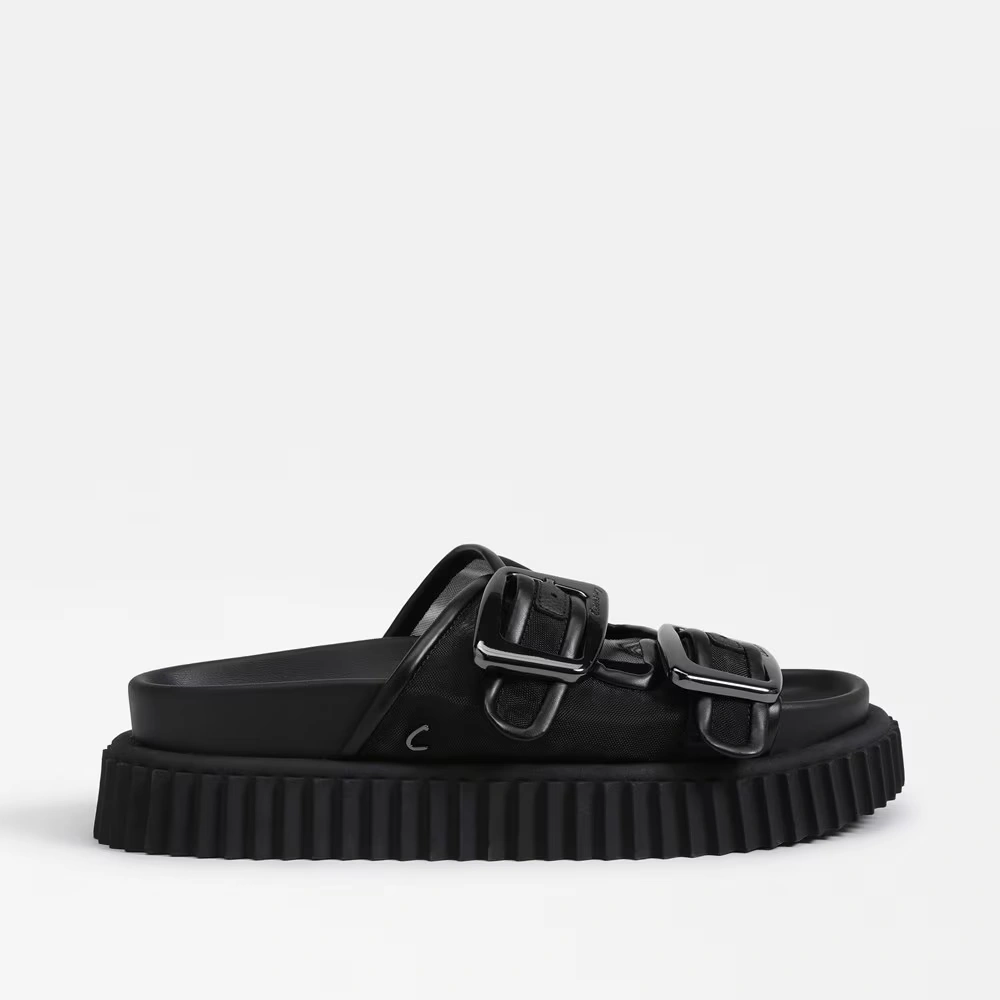 Cris Platform Slide Sandal Black