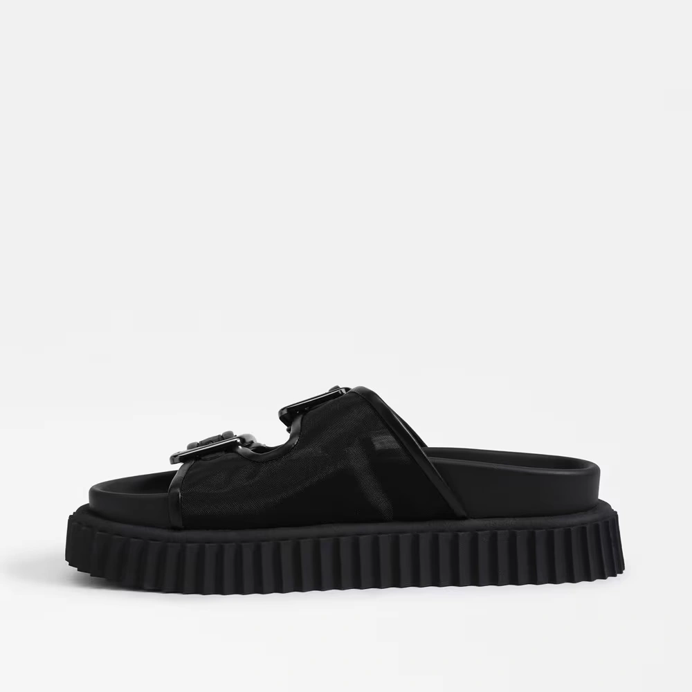 Cris Platform Slide Sandal Black 4 Cris Platform Slide Sandal Black