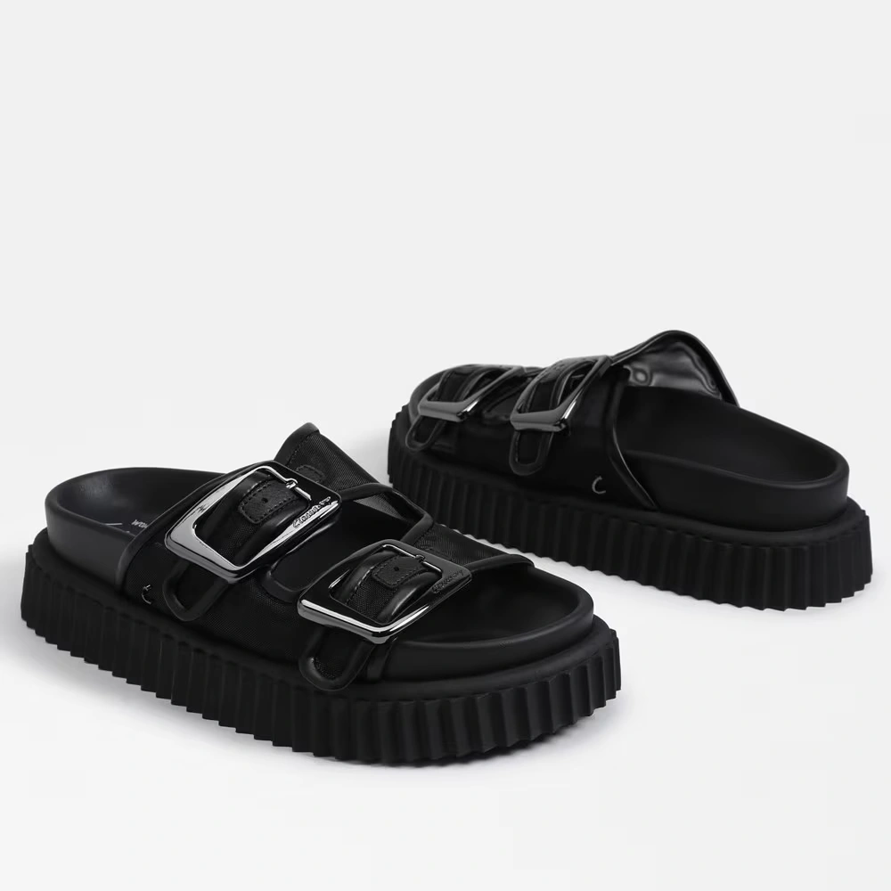 Cris Platform Slide Sandal Black 7 Cris Platform Slide Sandal Black